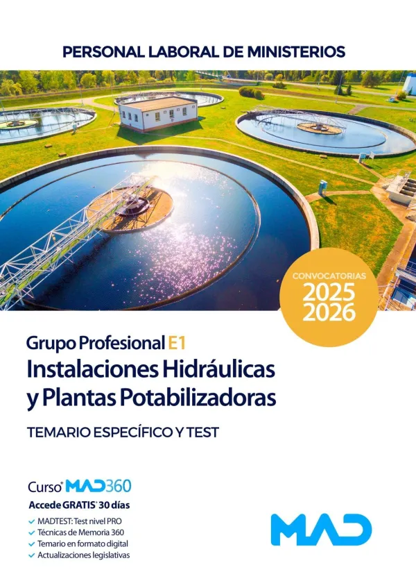 Temario Especifico;Test Instalaciones Hidraulicas y Plantas Potabilizadoras Temario Especifico;Test Instalaciones Hidraulicas y Plantas Potabilizadoras