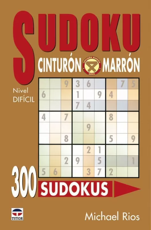 SUDOKU CINTURON MARRON NIVEL DIFICIL. Comprar libro